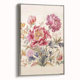 Electric Floral Wall Art – Vibrant Peony and Butterfly Electric Art Print