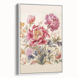 Electric Floral Wall Art – Vibrant Peony and Butterfly Electric Art Print