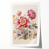 Electric Floral Wall Art – Vibrant Peony and Butterfly Electric Art Print