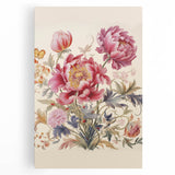 Electric Floral Wall Art – Vibrant Peony and Butterfly Electric Art Print