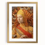 Electric Wall Art – Vibrant Portrait of Woman with Birds Electric Art Print