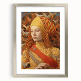 Electric Wall Art – Vibrant Portrait of Woman with Birds Electric Art Print