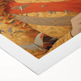 Electric Wall Art – Vibrant Portrait of Woman with Birds Electric Art Print