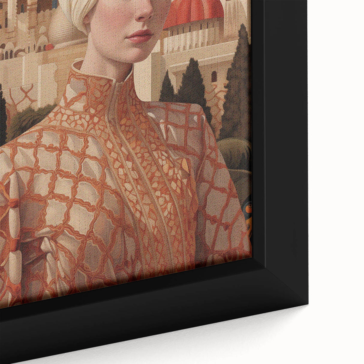 Electric Wall Art – Regal Portrait of Woman in Desert Palace Electric Print