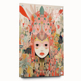 Electric Wall Art – Vibrant Abstract Floral Mask Electric Art Print