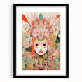 Electric Wall Art – Vibrant Abstract Floral Mask Electric Art Print