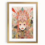 Electric Wall Art – Vibrant Abstract Floral Mask Electric Art Print
