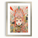 Electric Wall Art – Vibrant Abstract Floral Mask Electric Art Print