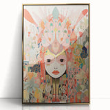 Electric Wall Art – Vibrant Abstract Floral Mask Electric Art Print