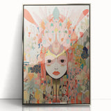Electric Wall Art – Vibrant Abstract Floral Mask Electric Art Print