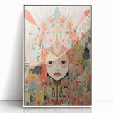 Electric Wall Art – Vibrant Abstract Floral Mask Electric Art Print