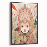 Electric Wall Art – Vibrant Abstract Floral Mask Electric Art Print