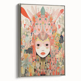 Electric Wall Art – Vibrant Abstract Floral Mask Electric Art Print