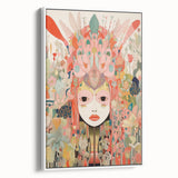 Electric Wall Art – Vibrant Abstract Floral Mask Electric Art Print