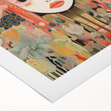 Electric Wall Art – Vibrant Abstract Floral Mask Electric Art Print