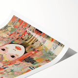 Electric Wall Art – Vibrant Abstract Floral Mask Electric Art Print