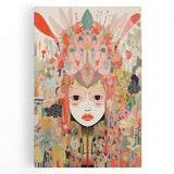 Electric Wall Art – Vibrant Abstract Floral Mask Electric Art Print