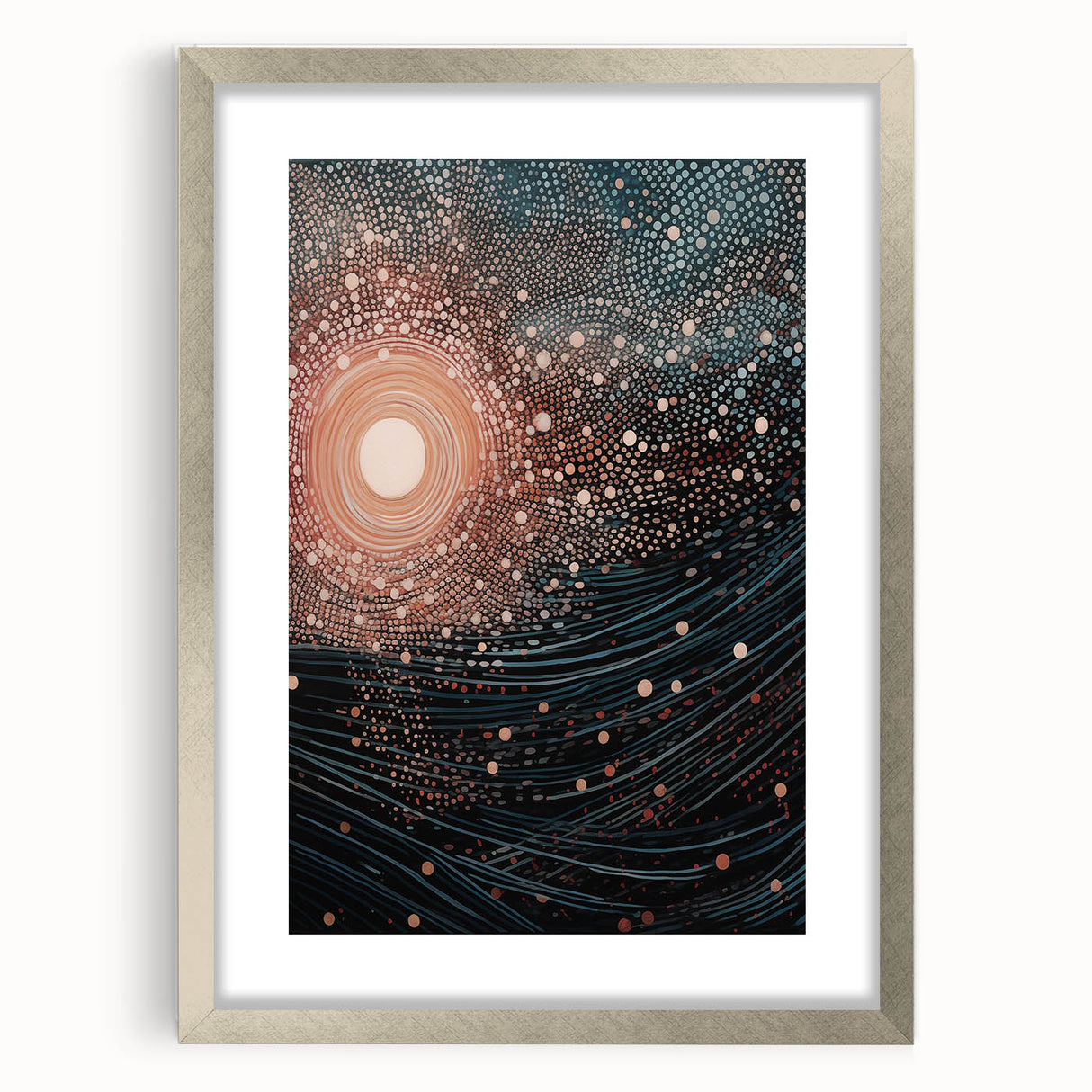 Electric Wall Art – Abstract Cosmic Light and Waves Electric Art Print