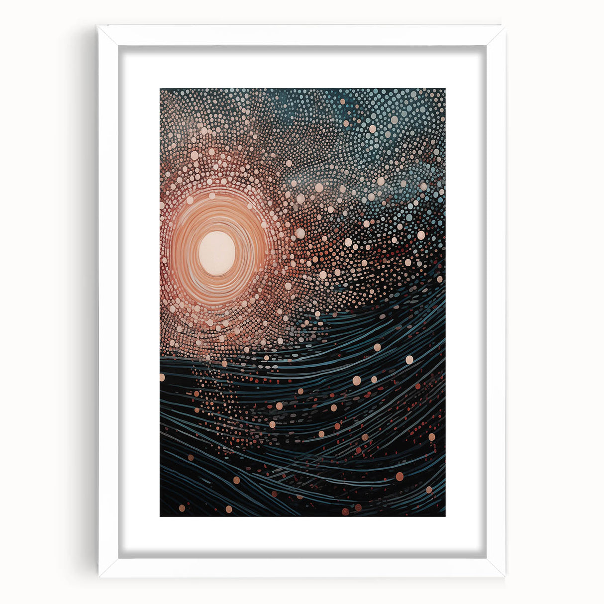 Electric Wall Art – Abstract Cosmic Light and Waves Electric Art Print