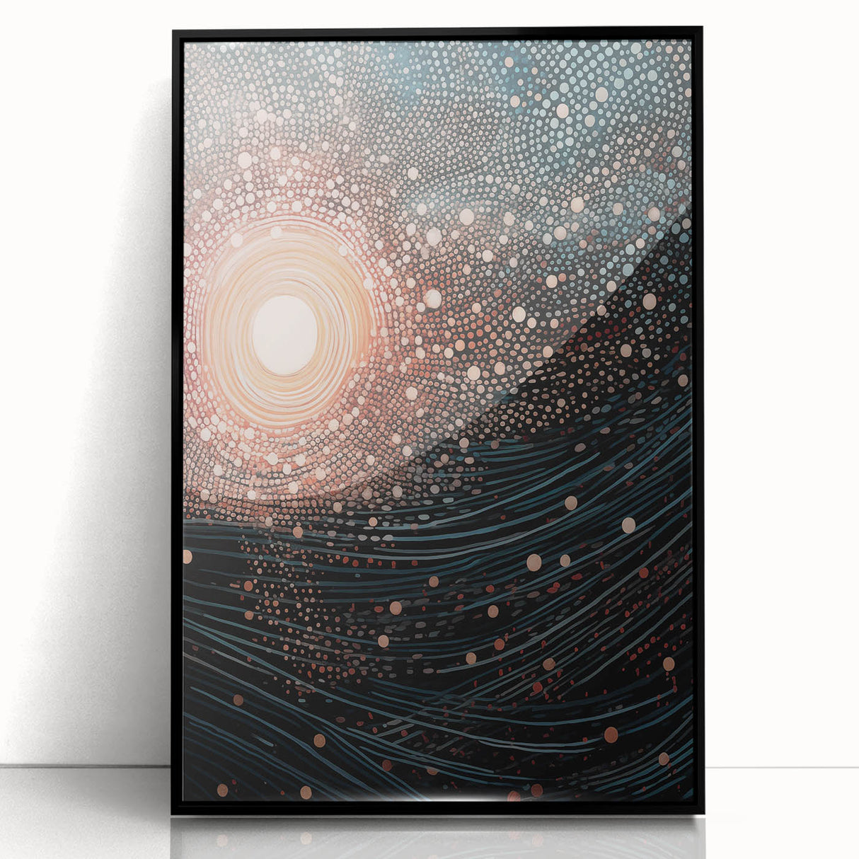 Electric Wall Art – Abstract Cosmic Light and Waves Electric Art Print