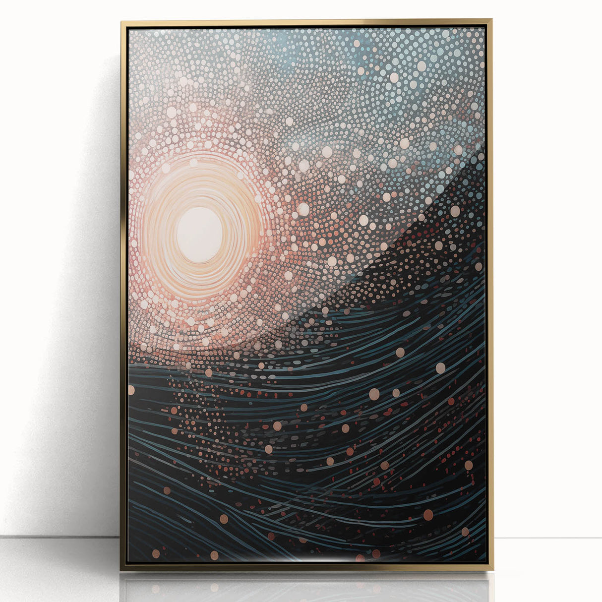 Electric Wall Art – Abstract Cosmic Light and Waves Electric Art Print