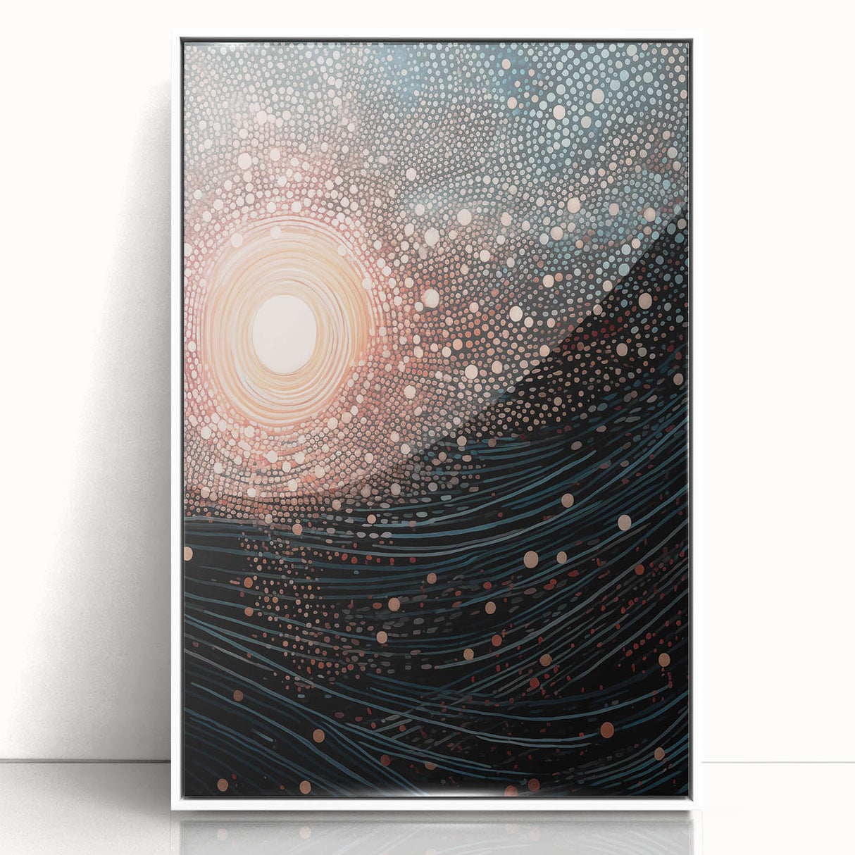 Electric Wall Art – Abstract Cosmic Light and Waves Electric Art Print