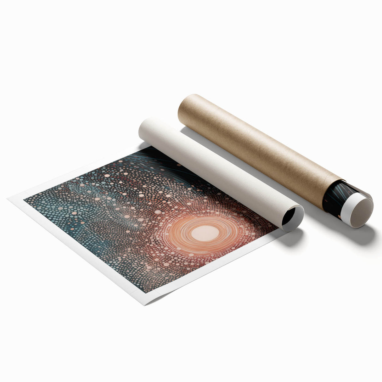 Electric Wall Art – Abstract Cosmic Light and Waves Electric Art Print