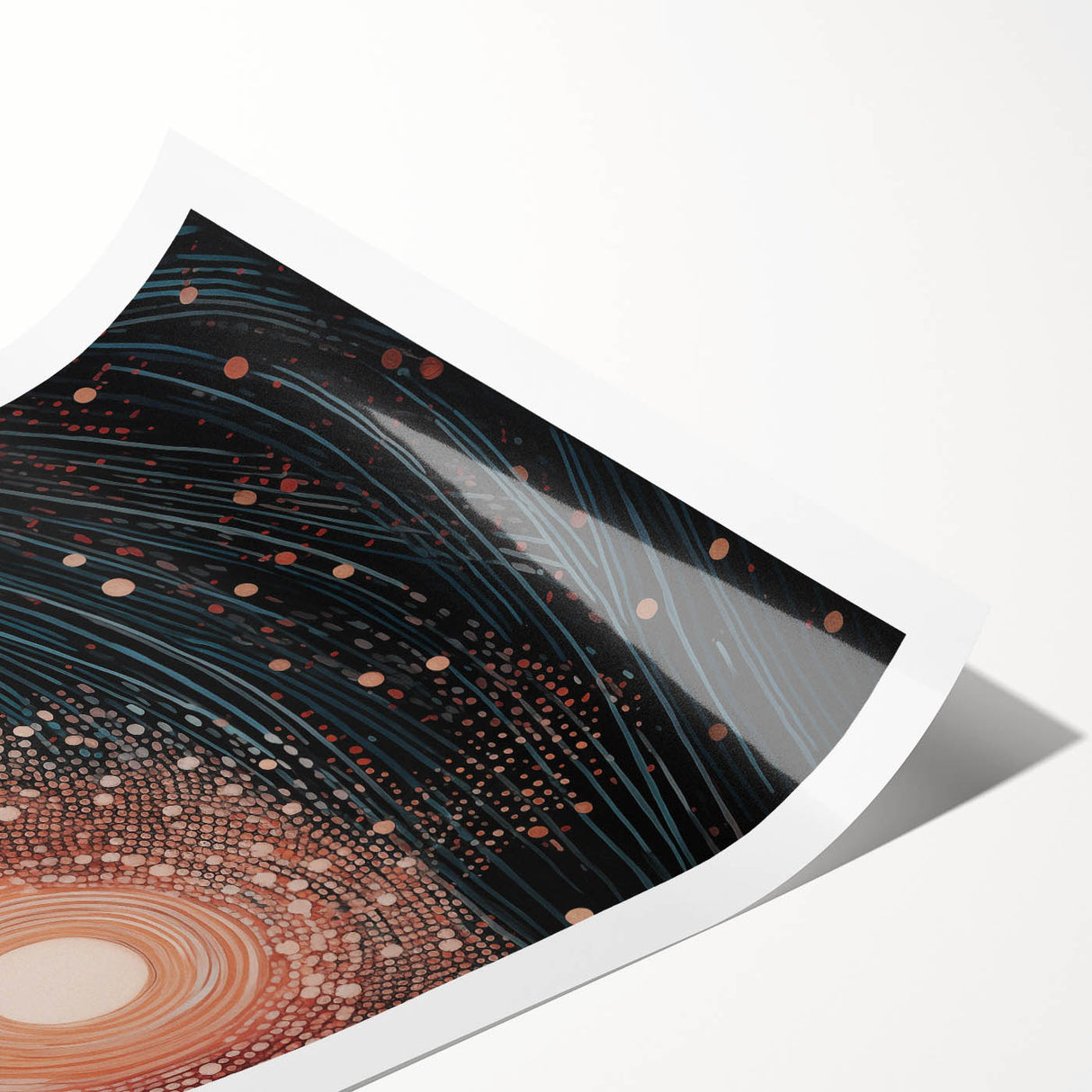 Electric Wall Art – Abstract Cosmic Light and Waves Electric Art Print