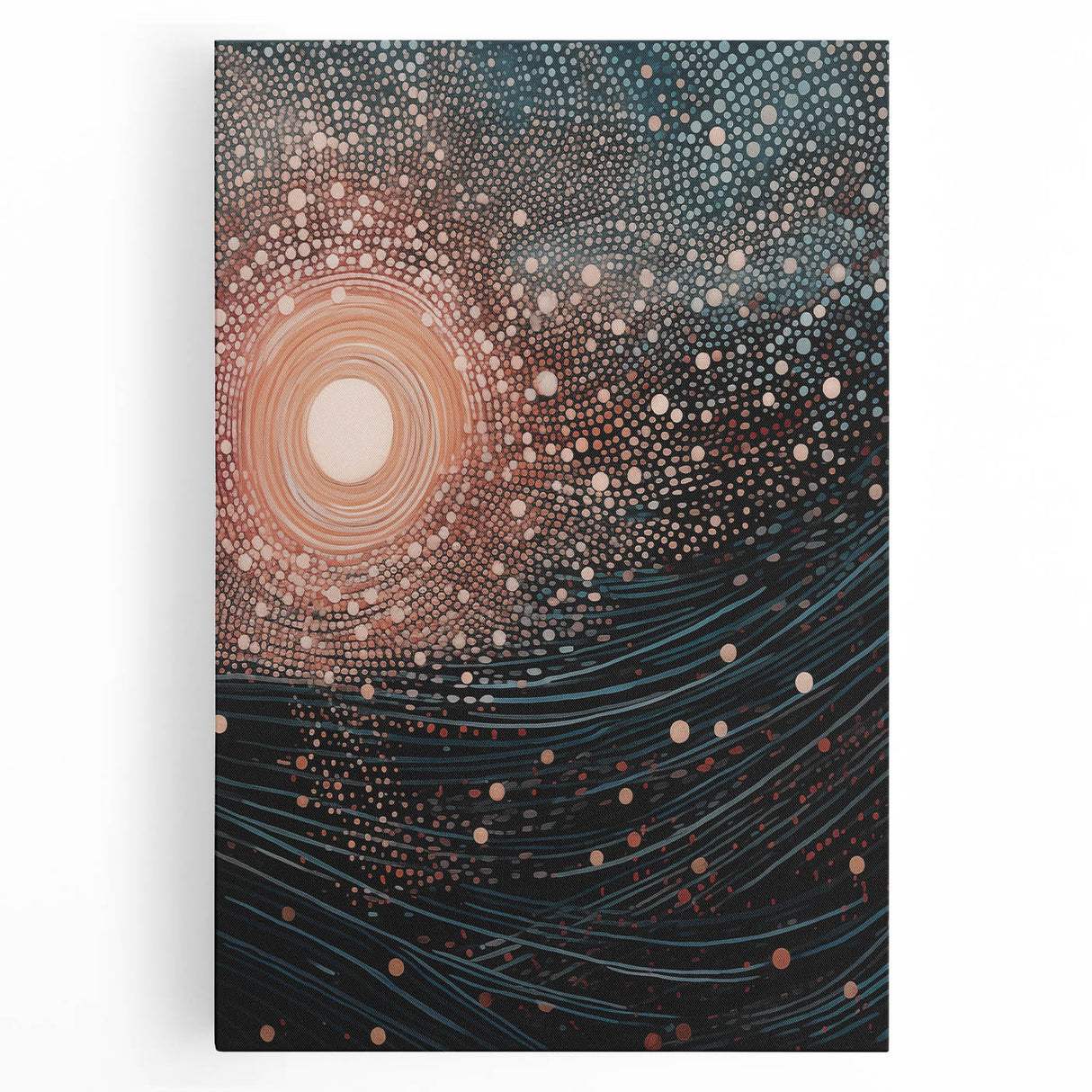 Electric Wall Art – Abstract Cosmic Light and Waves Electric Art Print