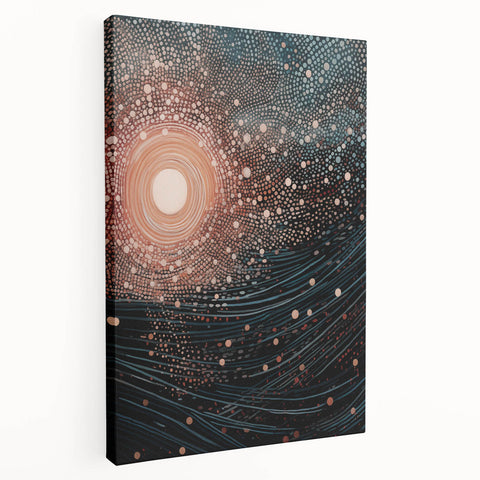Electric Wall Art – Abstract Cosmic Light and Waves Electric Art Print