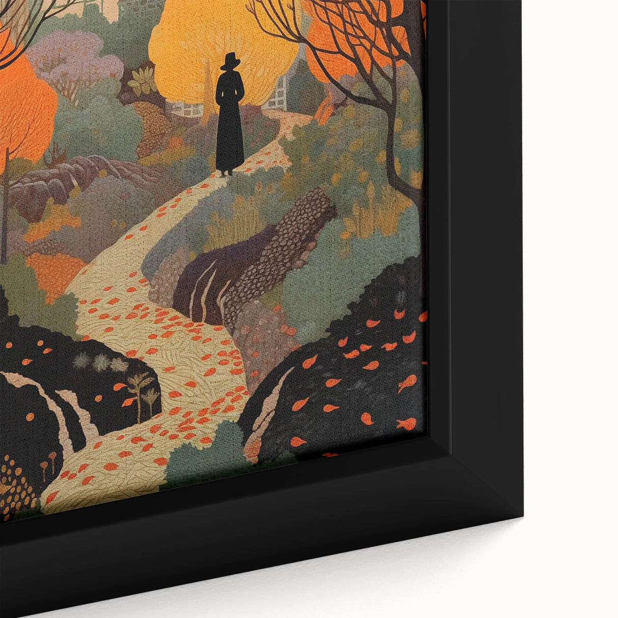 Electric Wall Art – Vibrant Autumn Landscape with Silhouette Electric Print