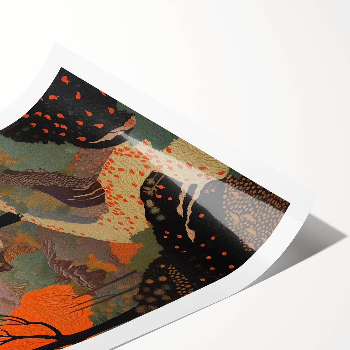 Electric Wall Art – Vibrant Autumn Landscape with Silhouette Electric Print