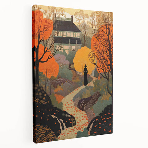 Electric Wall Art – Vibrant Autumn Landscape with Silhouette Electric Print