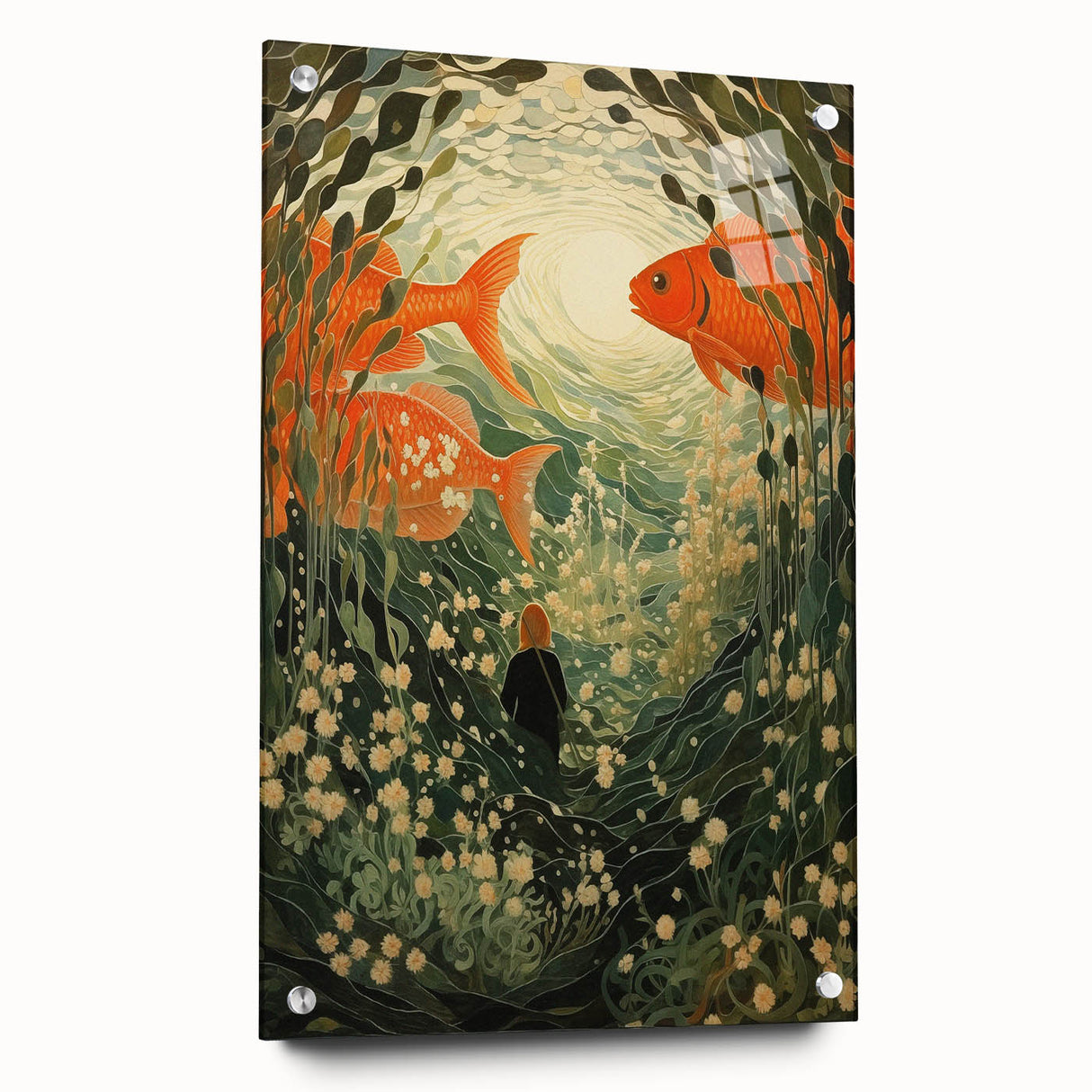 Electric Wall Art – Vibrant Underwater Scene with Fish Electric Art Print