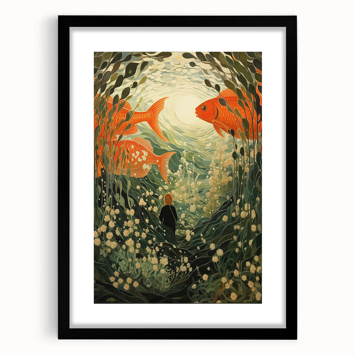 Electric Wall Art – Vibrant Underwater Scene with Fish Electric Art Print
