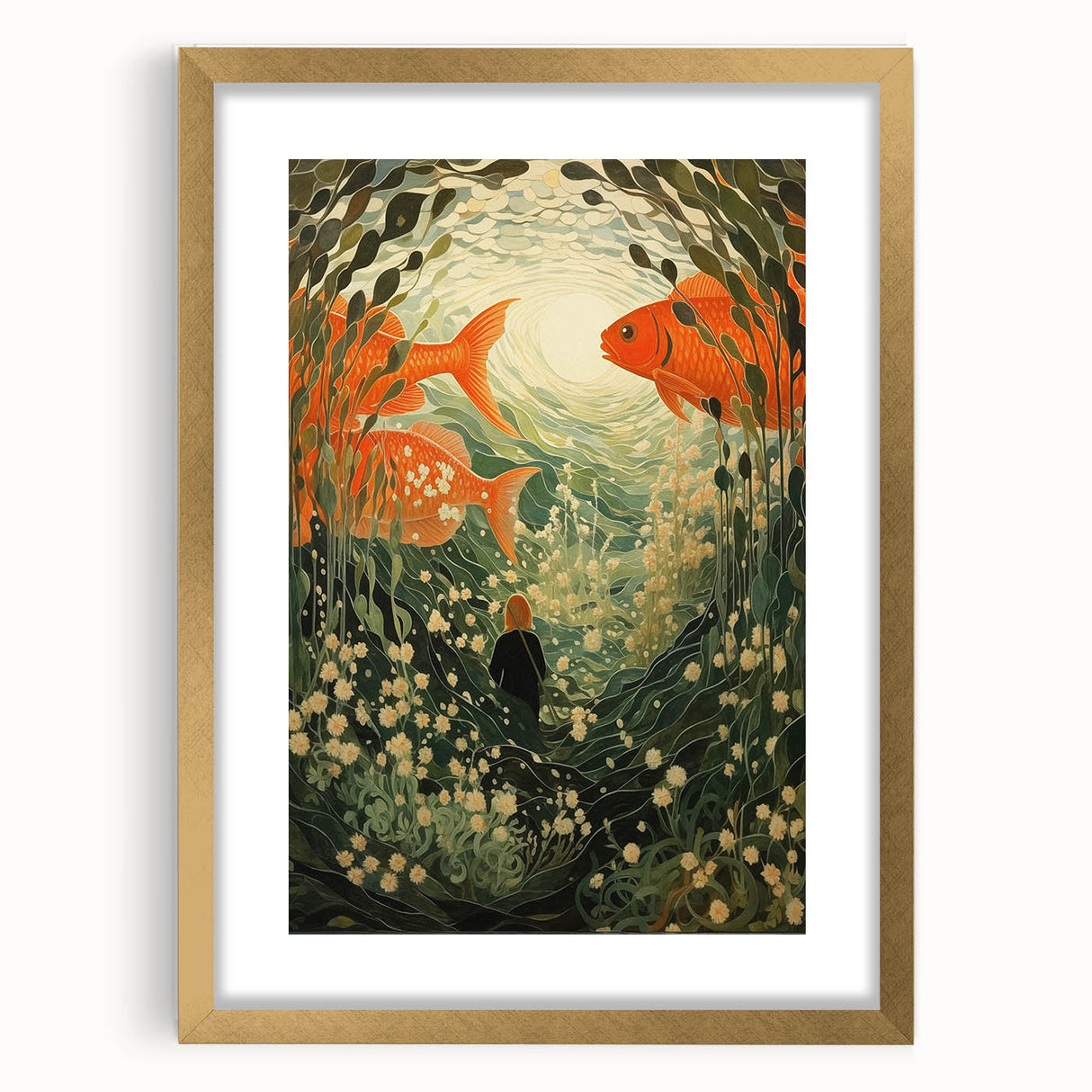 Electric Wall Art – Vibrant Underwater Scene with Fish Electric Art Print