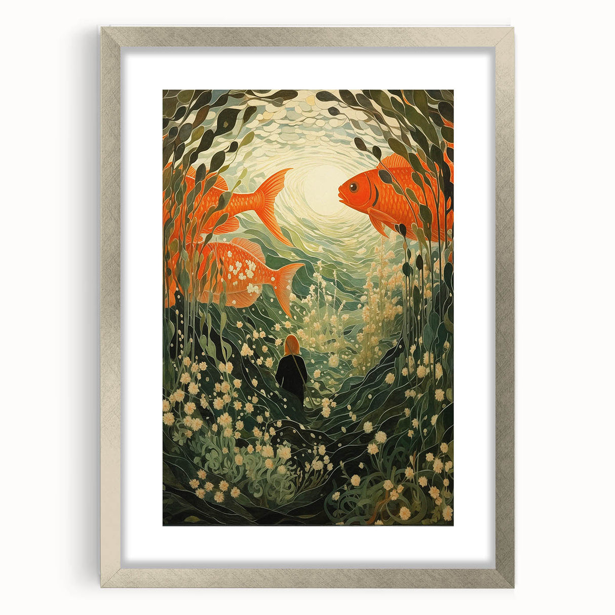 Electric Wall Art – Vibrant Underwater Scene with Fish Electric Art Print