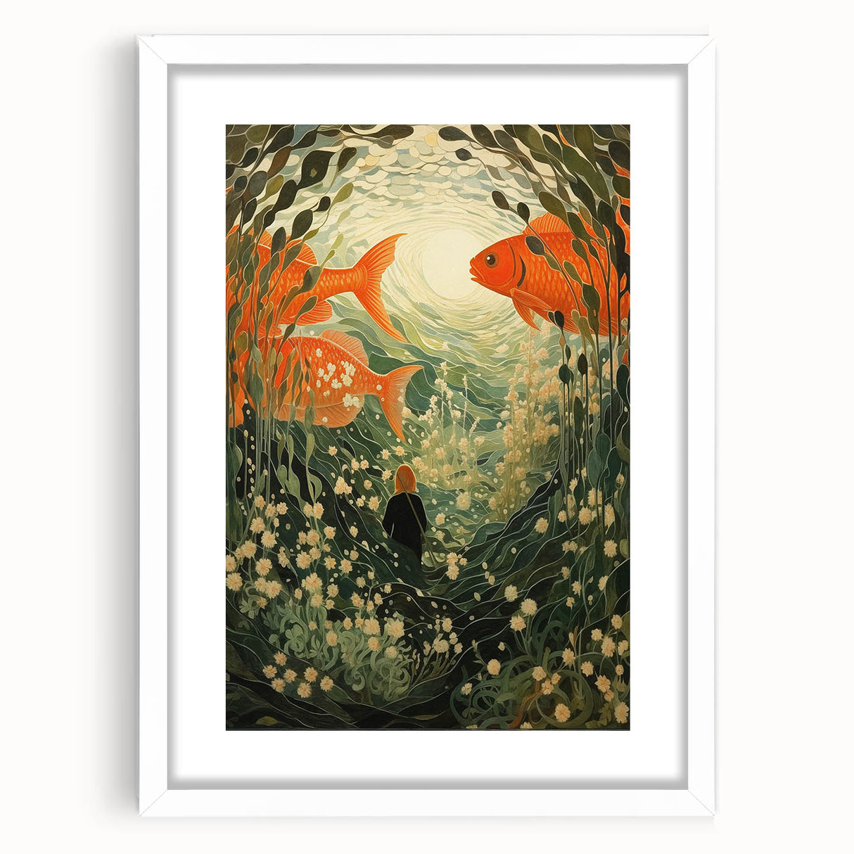 Electric Wall Art – Vibrant Underwater Scene with Fish Electric Art Print