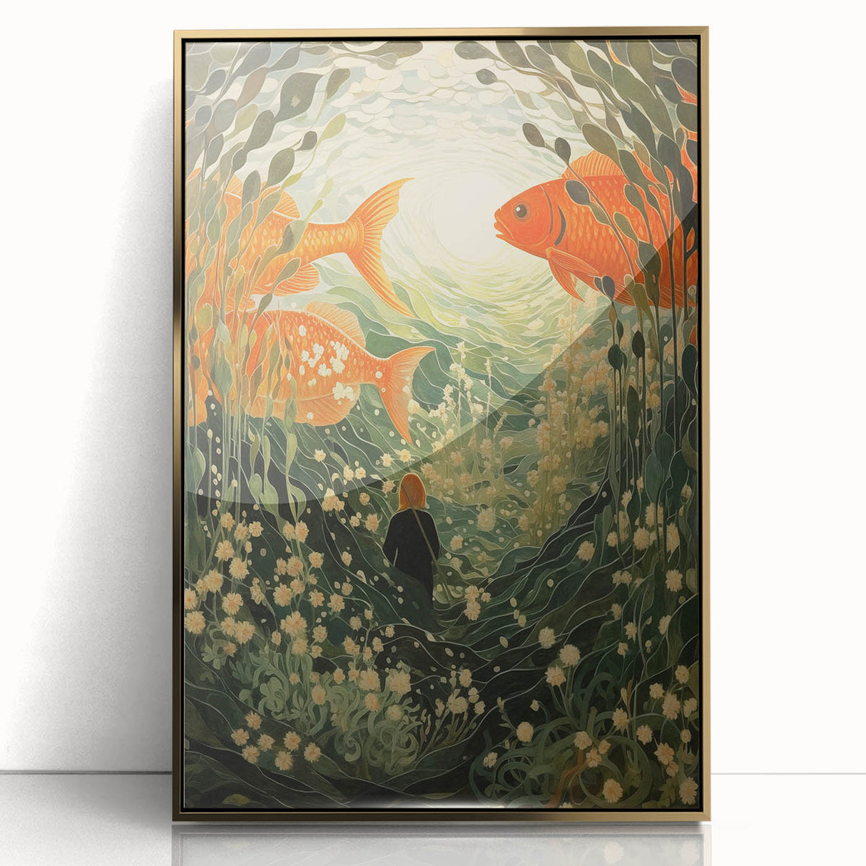Electric Wall Art – Vibrant Underwater Scene with Fish Electric Art Print