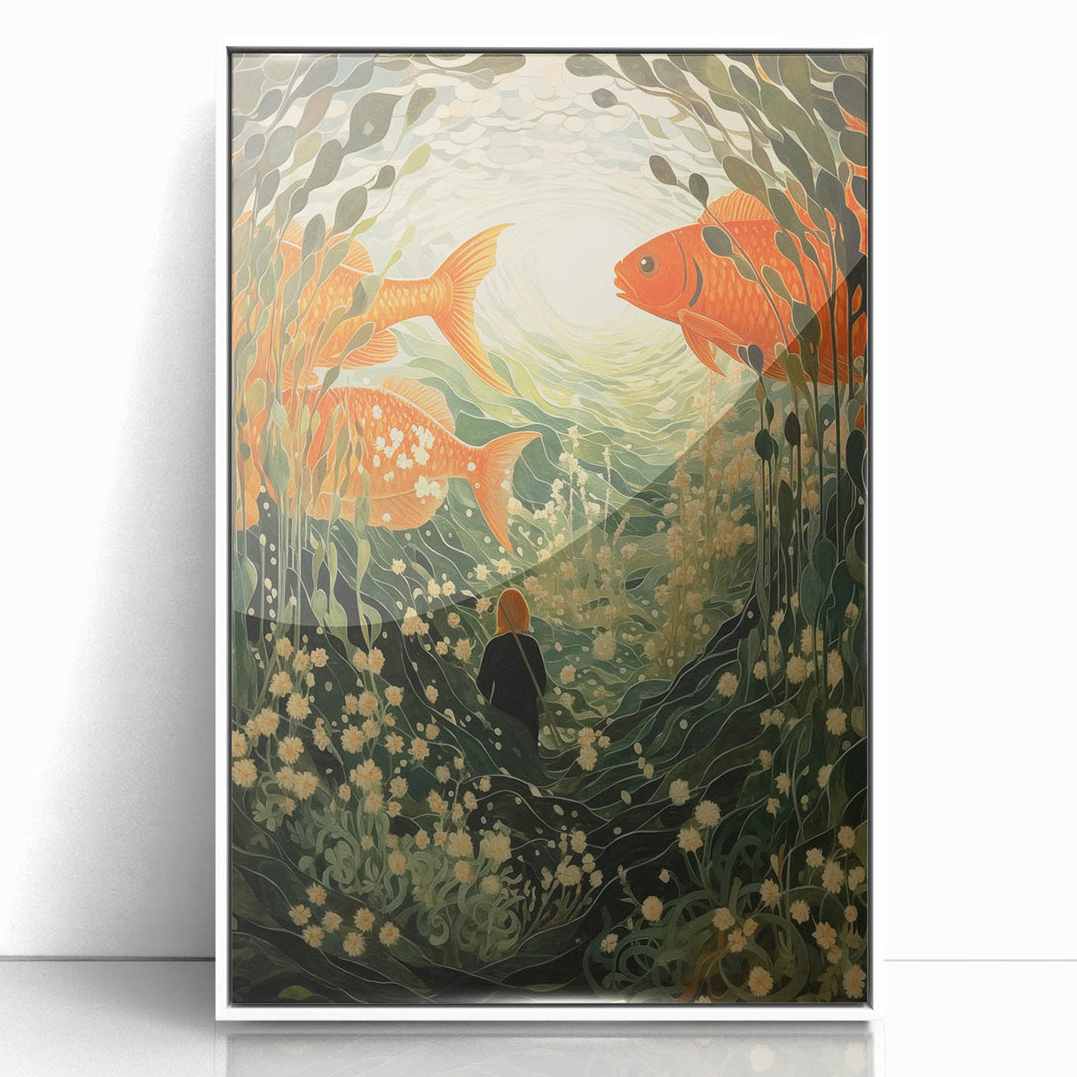 Electric Wall Art – Vibrant Underwater Scene with Fish Electric Art Print