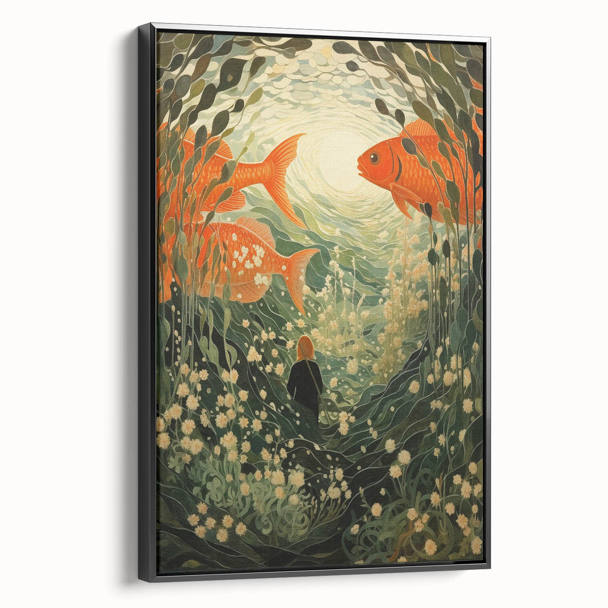 Electric Wall Art – Vibrant Underwater Scene with Fish Electric Art Print