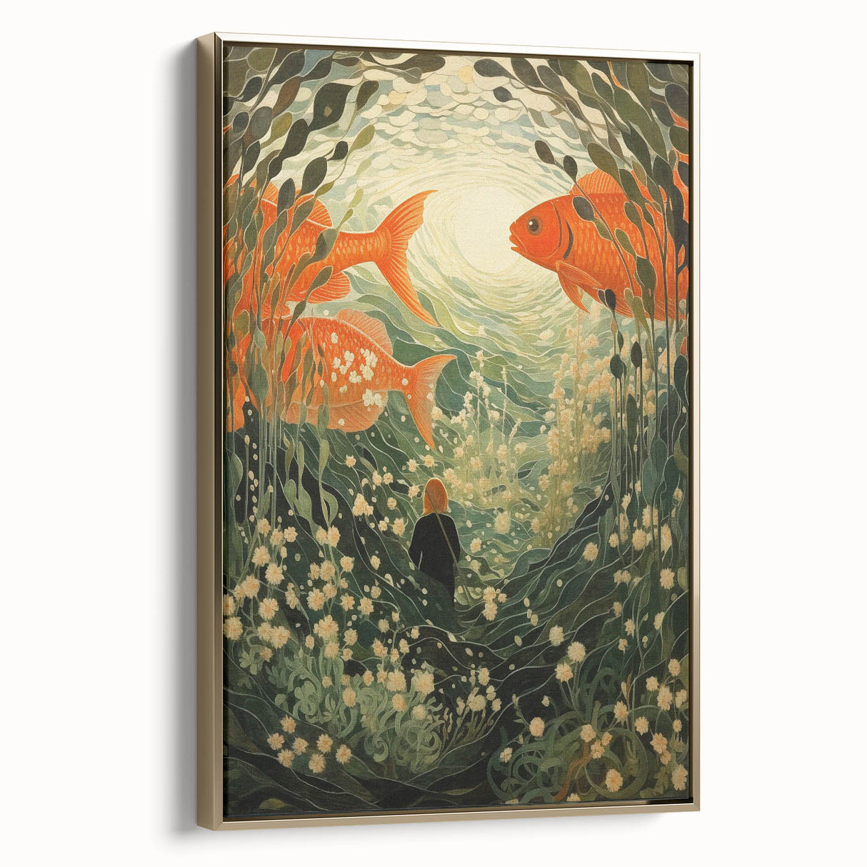 Electric Wall Art – Vibrant Underwater Scene with Fish Electric Art Print