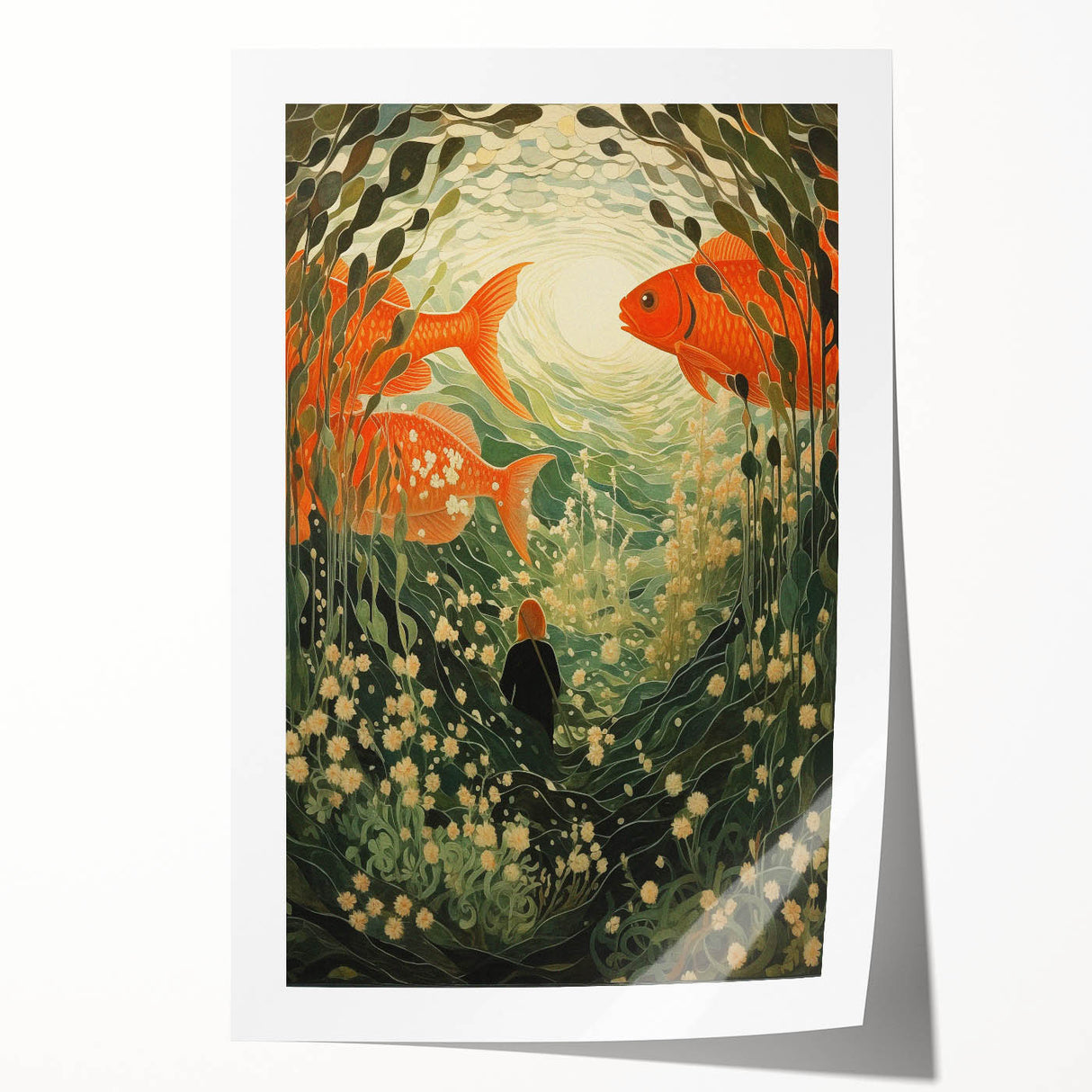 Electric Wall Art – Vibrant Underwater Scene with Fish Electric Art Print