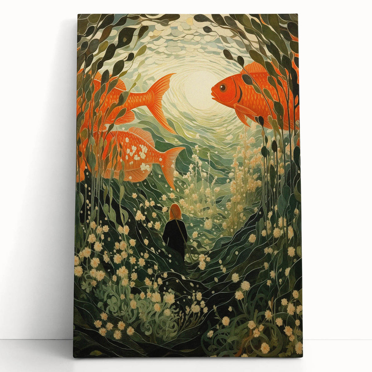 Electric Wall Art – Vibrant Underwater Scene with Fish Electric Art Print