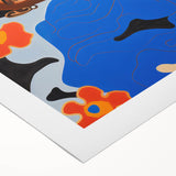 Modern Electric Portrait Canvas - Vibrant Abstract Floral Wall Art Decor