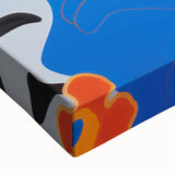 Modern Electric Portrait Canvas - Vibrant Abstract Floral Wall Art Decor