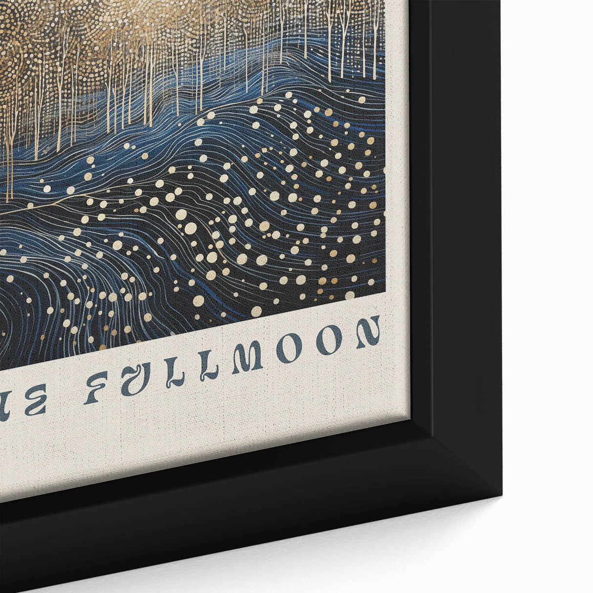 Electric Wall Art – Cosmic Full Moon Landscape with Text Electric Print