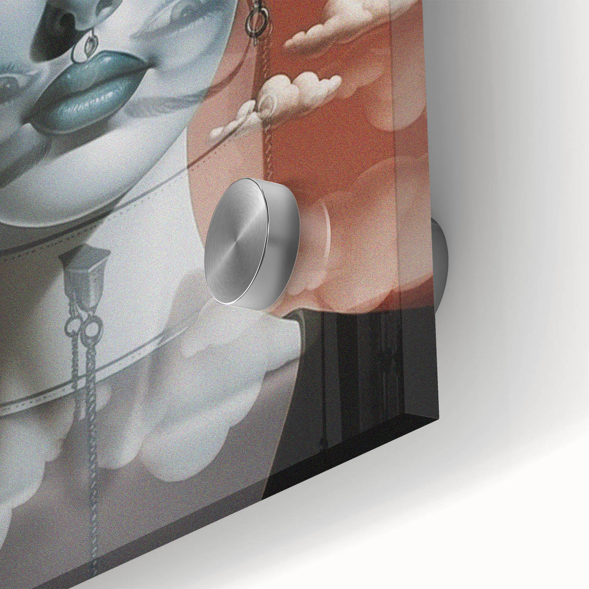 Electric Wall Art – Surreal Portrait with Clouds Electric Art Print