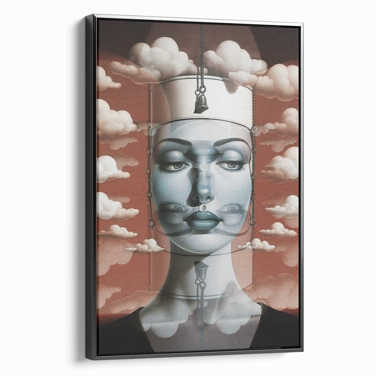 Electric Wall Art – Surreal Portrait with Clouds Electric Art Print