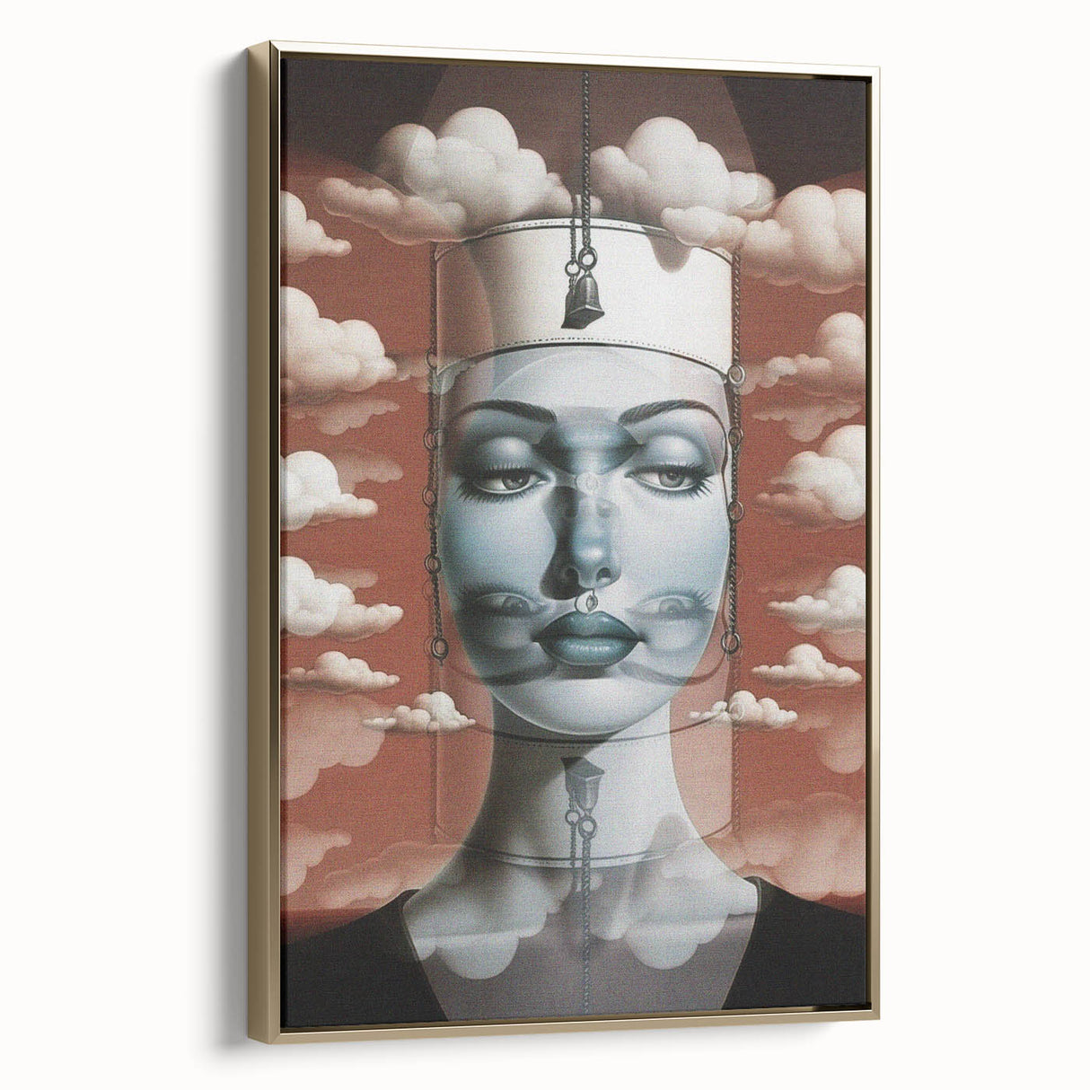 Electric Wall Art – Surreal Portrait with Clouds Electric Art Print